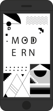 A phone displaying drawings in branding web design