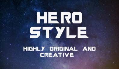 Hero syle font image