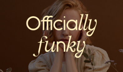 Officially fonky font image - With woman in the background