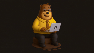 Bear with a computer animation