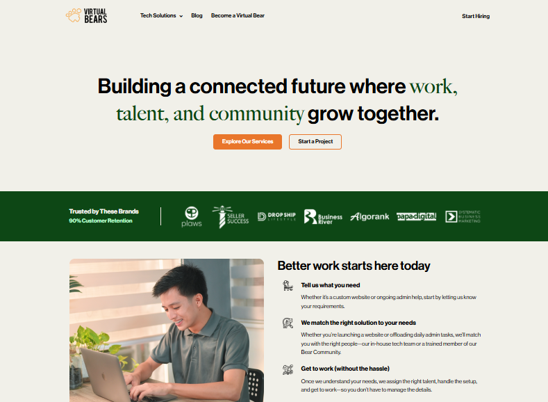 Homepage screenshot